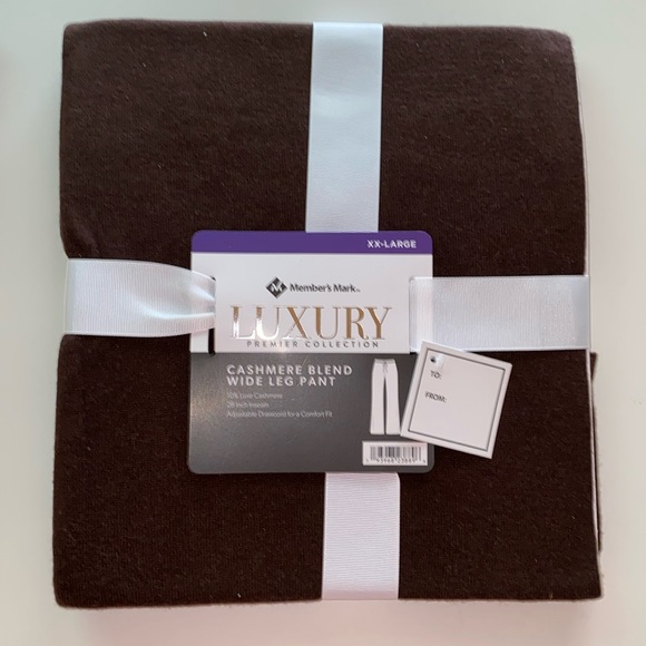 MEMBERS MARK Brown Cashmere Blend Drawstring Pants sz XXLARGE - Picture 1 of 3